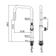 Grifo de cocina Niza de Imex croquis 11