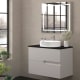 Mueble de baño con encimera piedra compactada negra Lia Bruntec colores principal 1