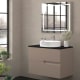 Mueble de baño con encimera piedra compactada negra Lia Bruntec colores principal 4