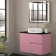 Mueble de baño con encimera piedra compactada negra Lia Bruntec colores principal 9
