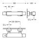 Pack grifo de lavabo + grifo de ducha termostatico Cuadro Tres croquis 3