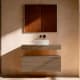 Mueble de baño con encimera de madera 10 cm de altura con cajonera Nomad monocolor Visobath principal 2