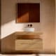Mueble de baño con encimera de madera 10 cm de altura con cajonera Nomad monocolor Visobath principal 1