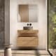 Conjunto mueble de baño con encimera de madera 10 cm de altura con cajonera Nomad monocolor Visobath principal 0