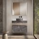 Mueble de baño con encimera de madera 10 cm de altura con cajonera Nomad monocolor Visobath principal 2