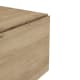 Mueble de baño con encimera de madera 10 cm de altura con cajonera Nomad monocolor Visobath detalle 7