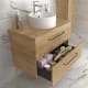 Conjunto mueble de baño con lavabo sobre encimera Morai Salgar detalle 1