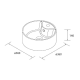 Conjunto mueble de baño con lavabo sobre encimera Morai Salgar croquis 5