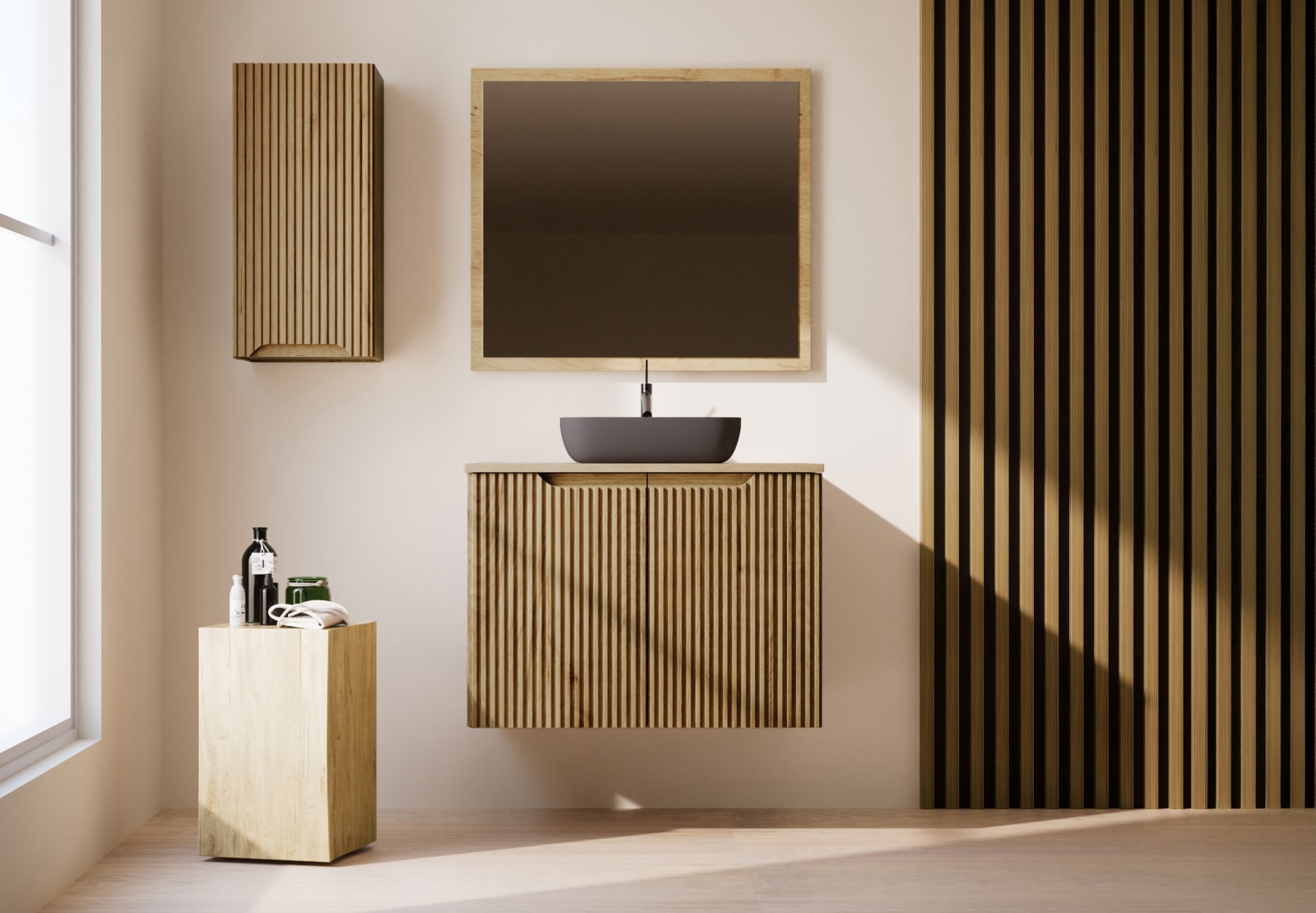 Mueble de Baño de madera maciza a Medida con encimera Alpes 14 Bruntec principal 0