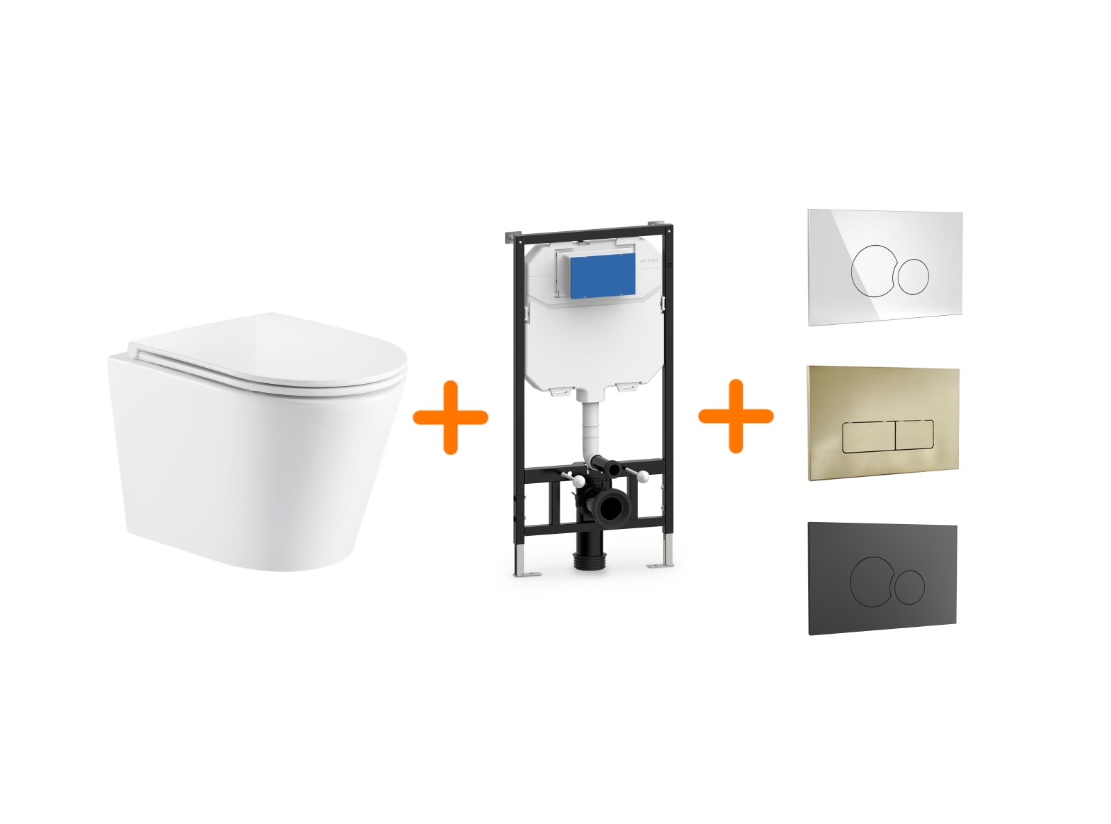 Pack inodoro + cisterna empotrada + pulsador Lisboa Bruntec principal 0