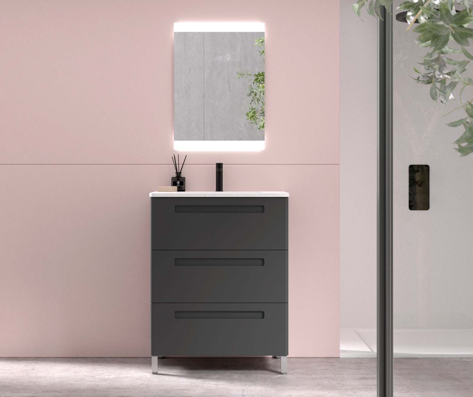 Conjunto mueble de baño de fondo reducido 39 cm Paris Avila Dos principal 0