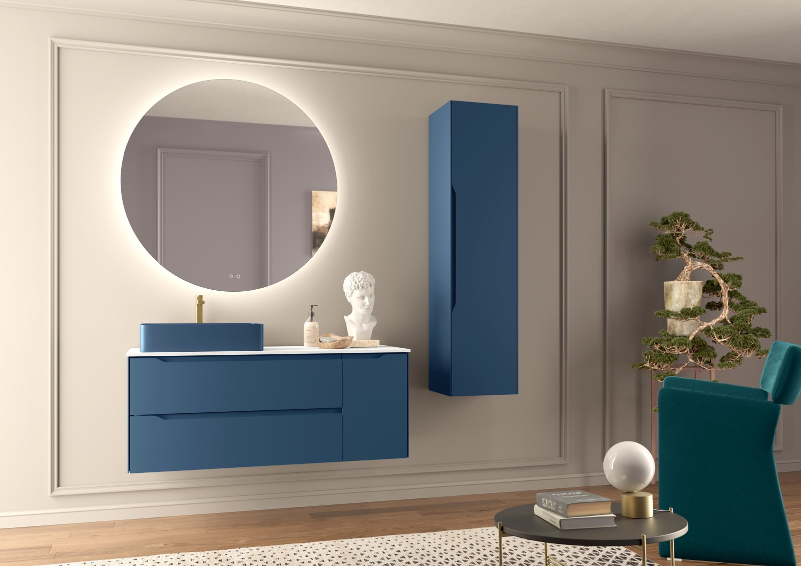 Mueble de baño Cenit con encimera de solid surface Coycama principal 0