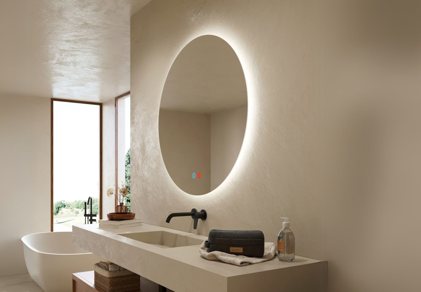 Espejo de baño con luz LED Lisboa Ledimex principal 0