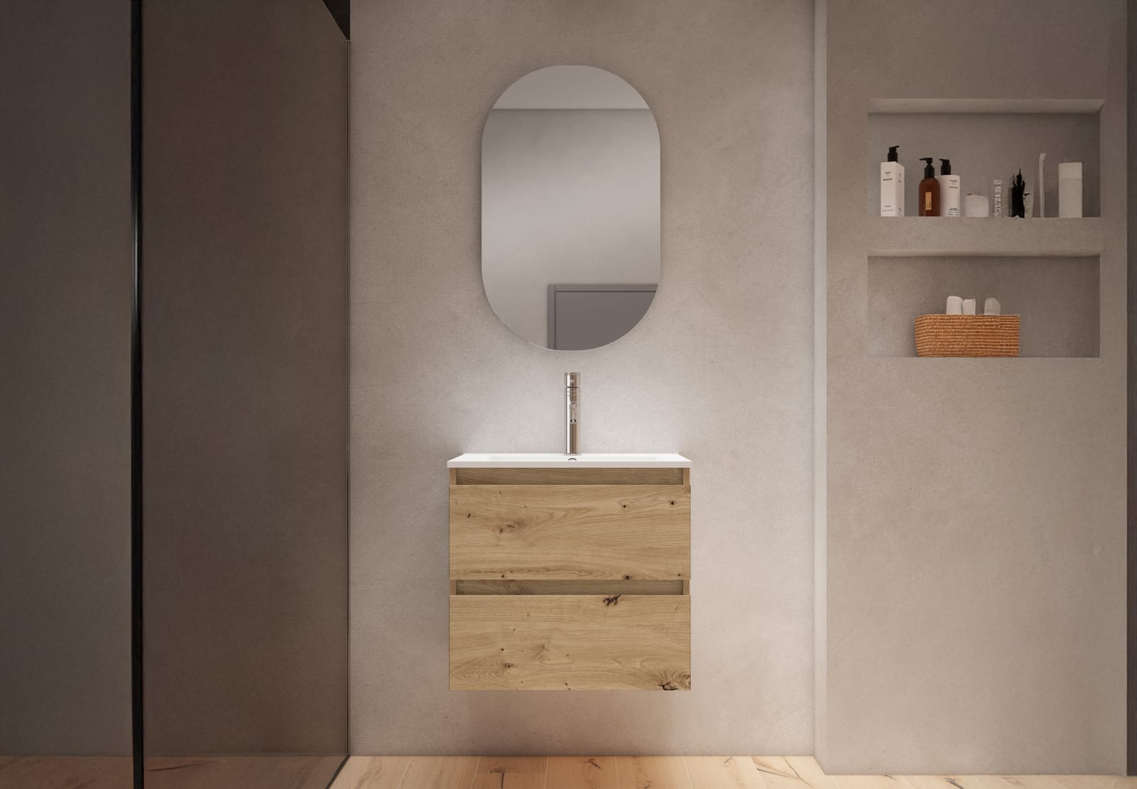 Conjunto mueble de baño fondo reducido 40 cm Nido Viso principal 0