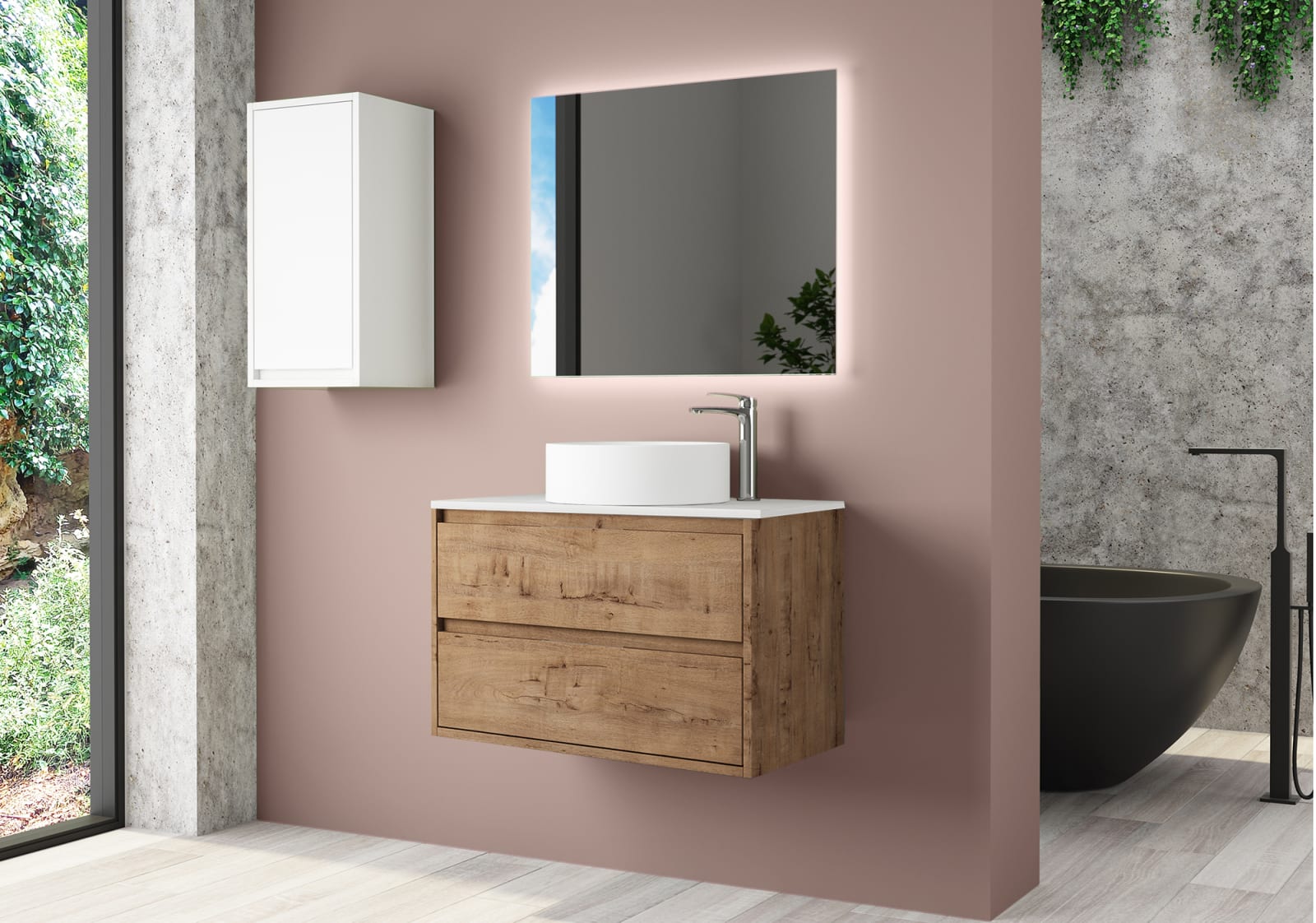 Mueble de baño con encimera de Solid Surface Boston Bruntec principal 0