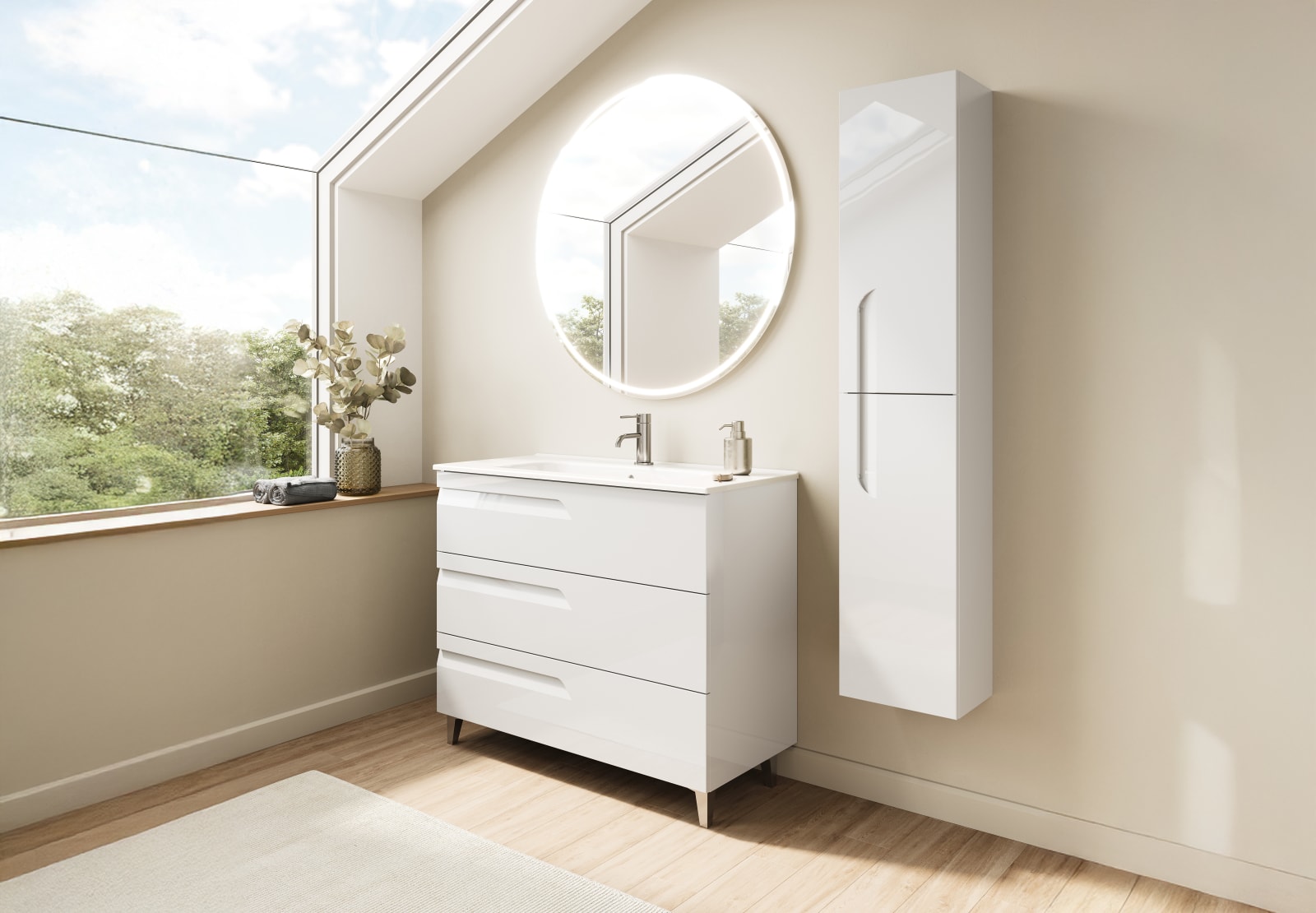 Conjunto mueble de baño fondo reducido 39 cm Vitale Royo principal 0