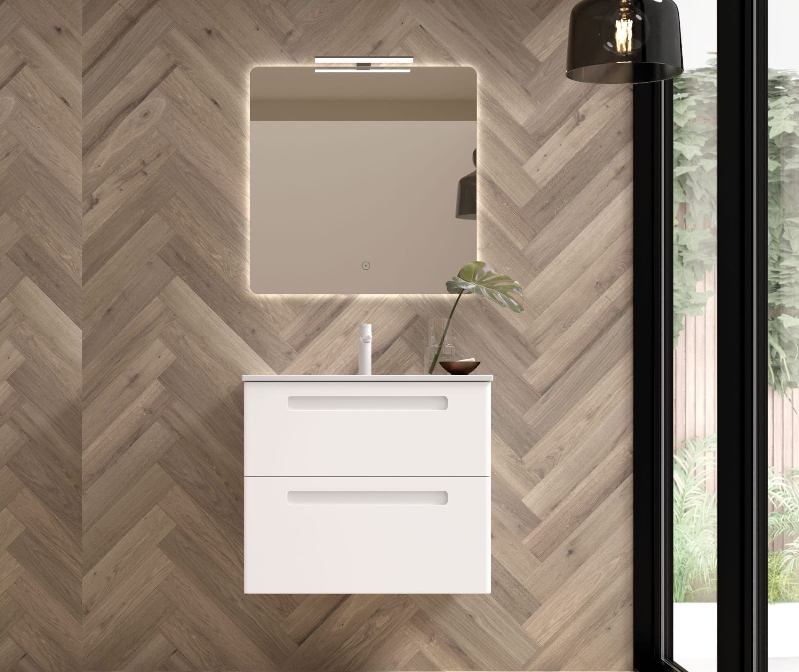 Conjunto mueble de baño de fondo reducido 39 cm Paris Ávila Dos principal 0
