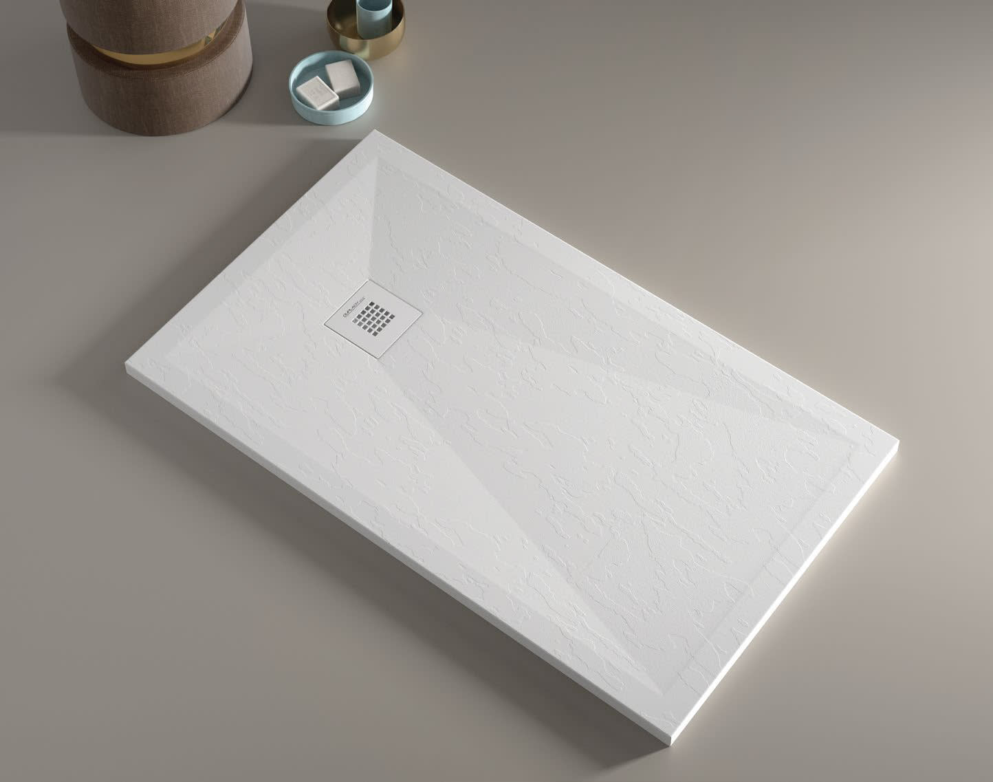 Plato de ducha de resina Design Basic Bruntec principal 0