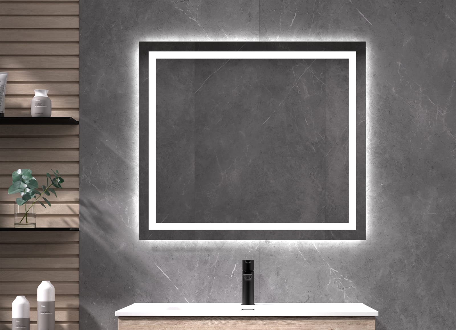 Espejo de baño con luz LED Cíes Eurobath principal 0
