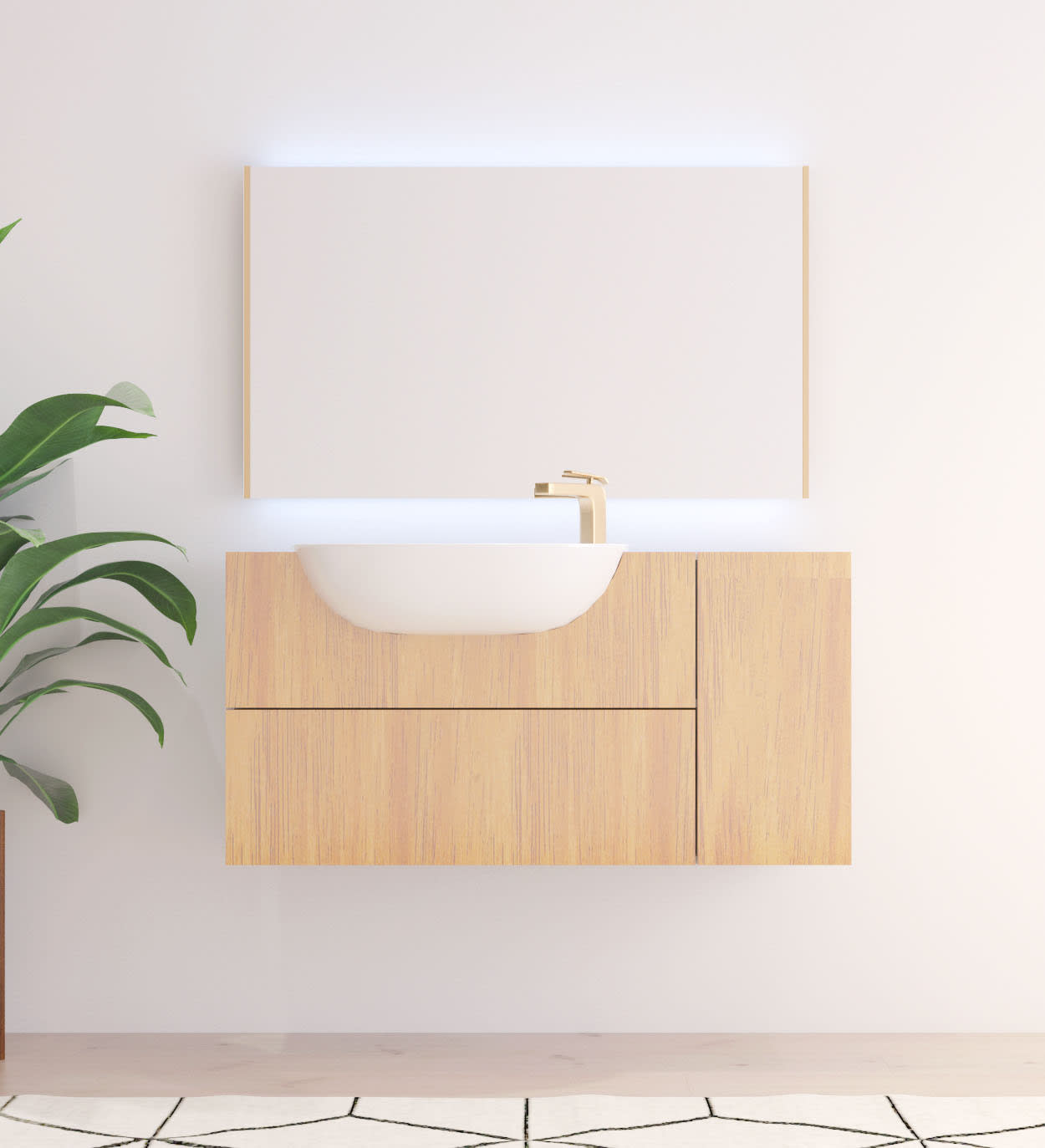 Espejo de baño con luz LED Sire Bruntec principal 0