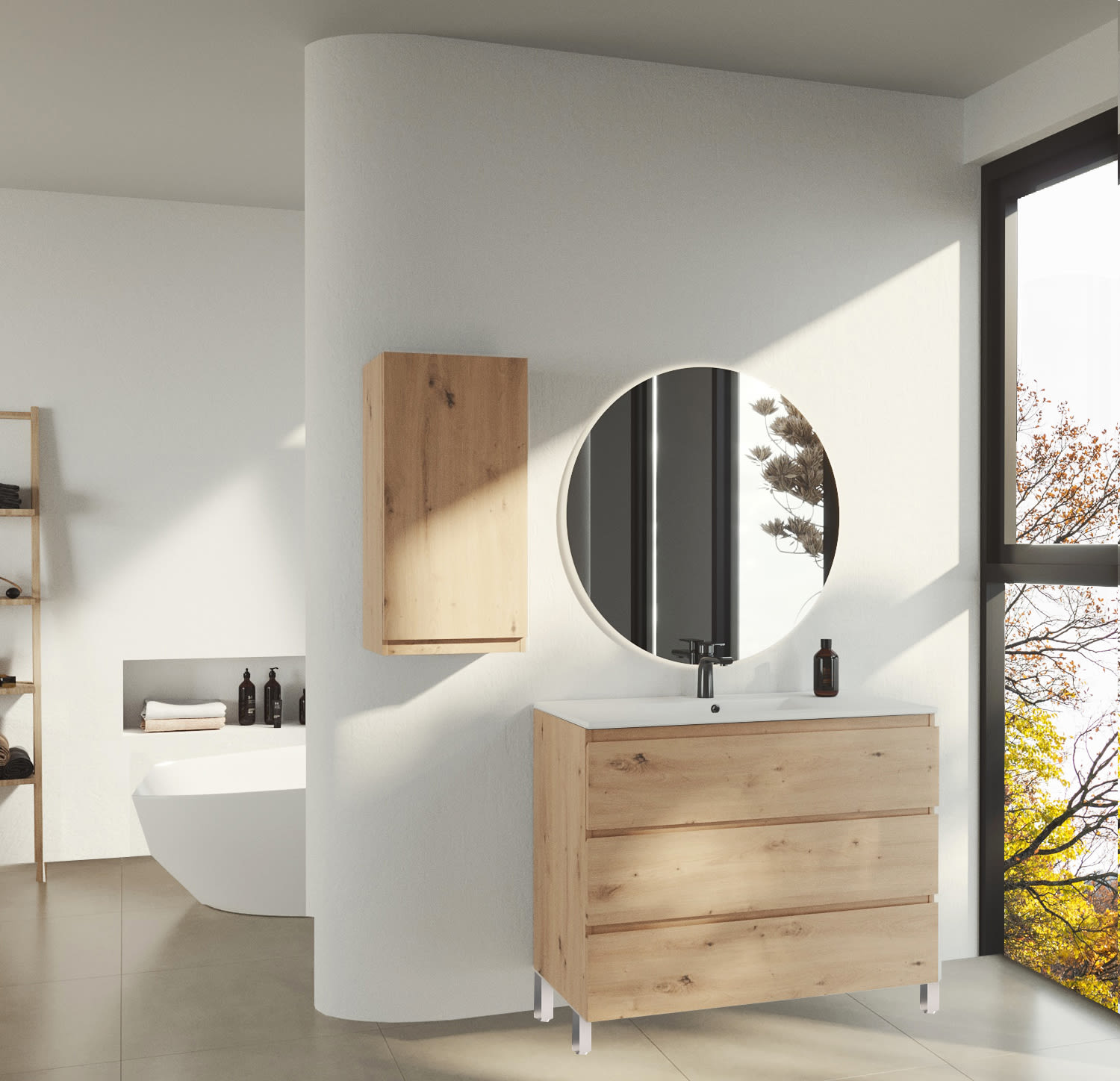 Mueble de baño color madera Vilma Bruntec principal 0