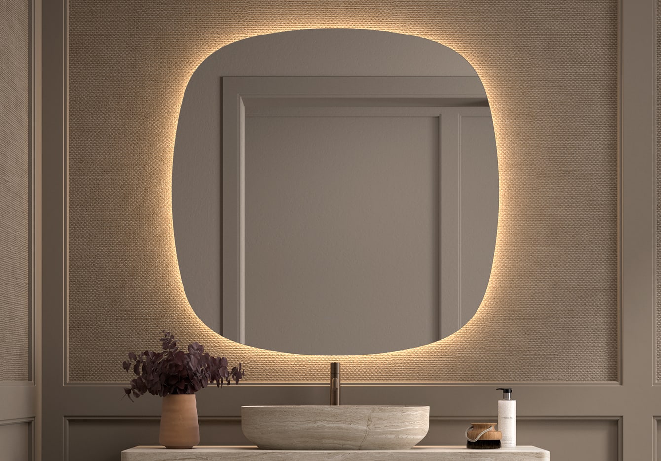 Espejo de baño con luz LED Look Bruntec principal 0