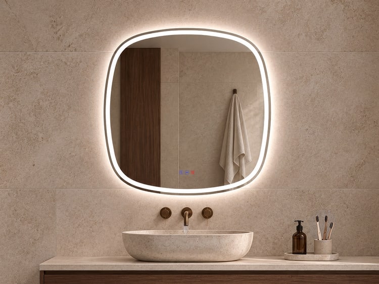 Espejo de baño con luz LED Leda Bruntec principal 0