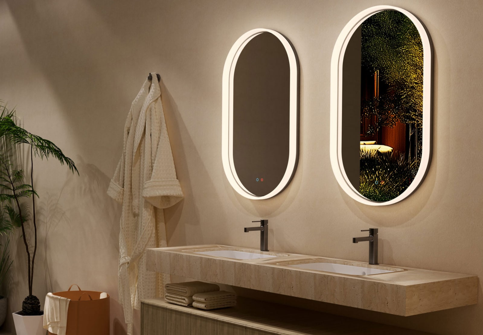 Espejo de baño con luz LED Bari Ledimex principal 0
