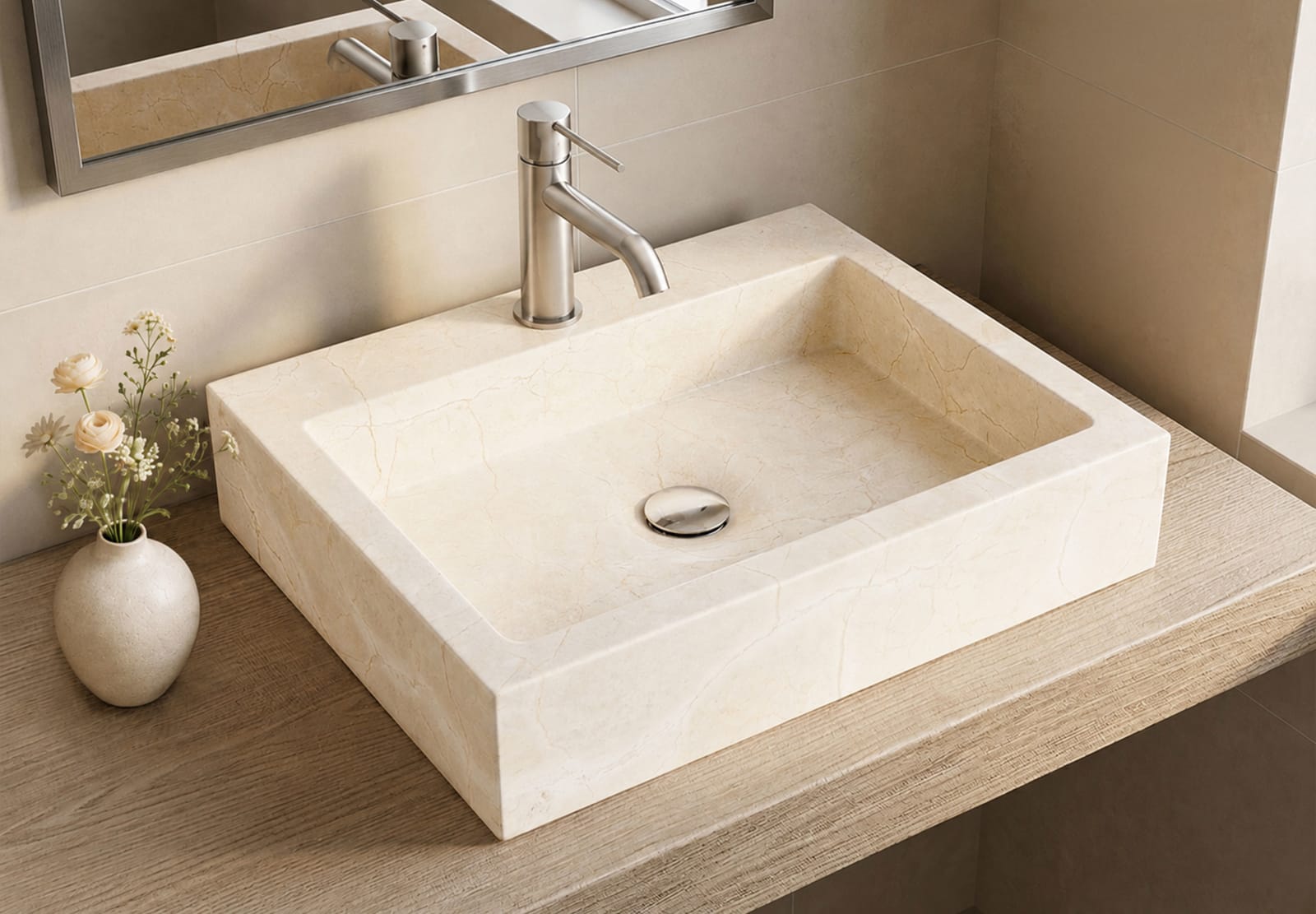 Lavabo de mármol natural Escuadra Bruntec principal 0