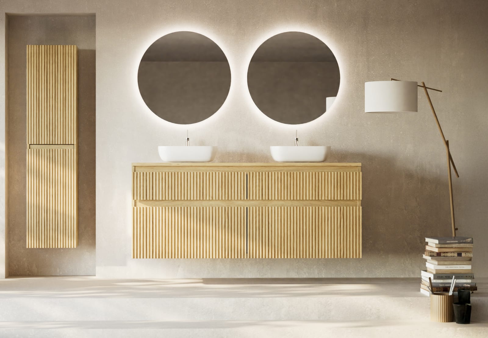 Mueble de baño con encimera de madera Alpes 9 Bruntec principal 0