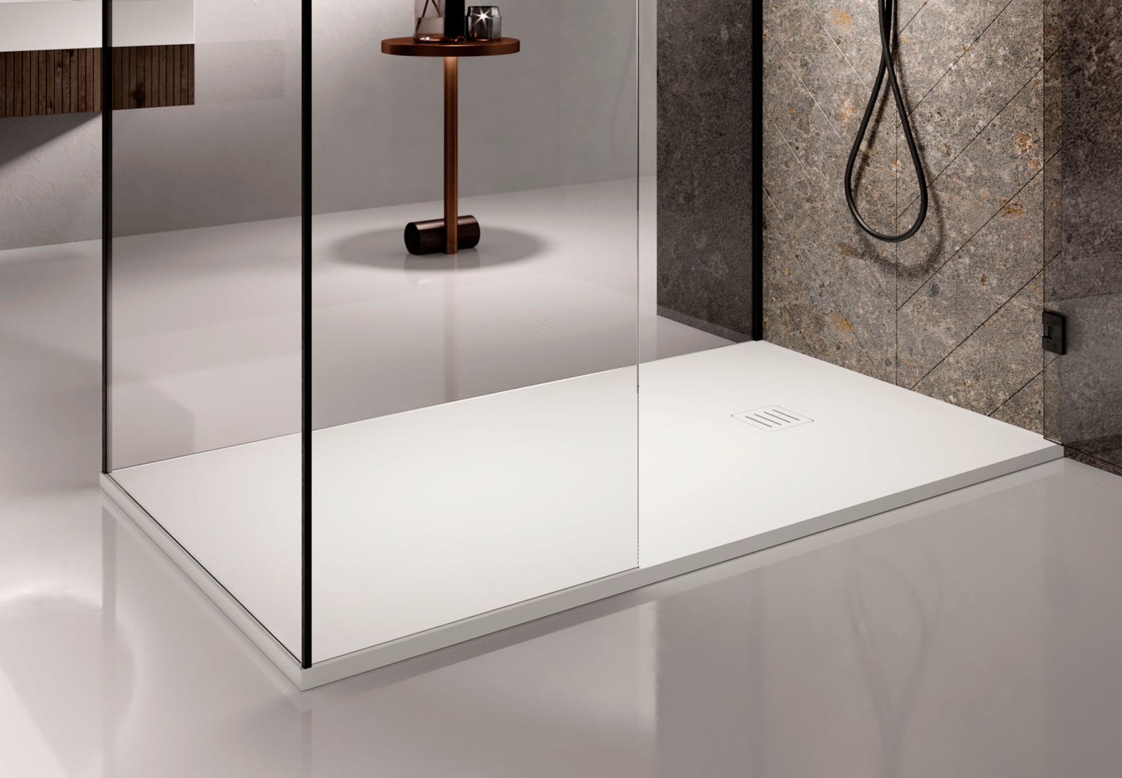 Plato de ducha Solid Surface Corian DuPont Antares Hidronatur principal 0