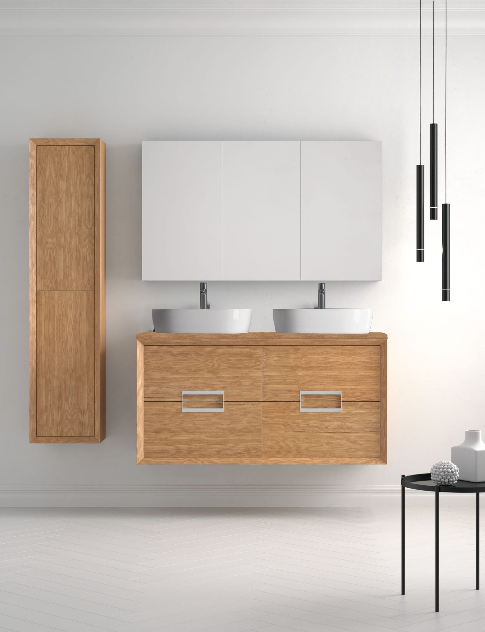 Mueble de baño con encimera de madera hidrófuga Novus Avila Dos principal 0