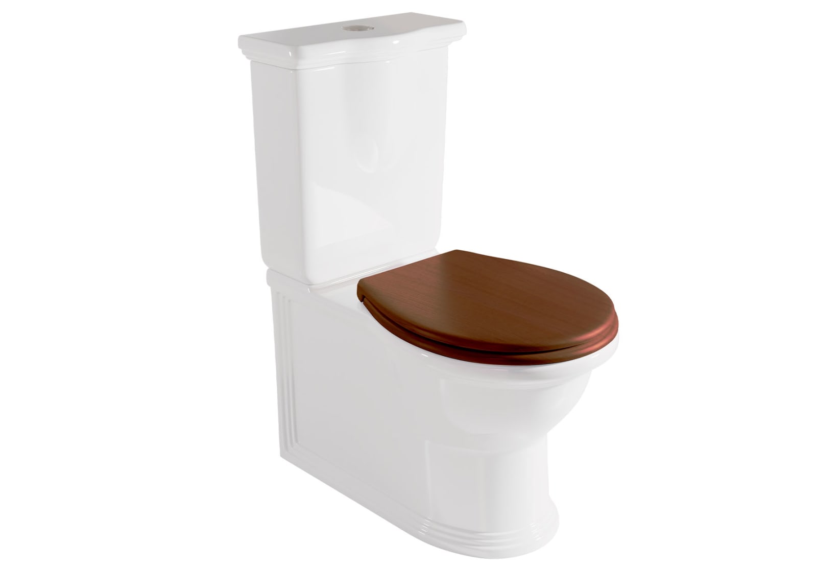 Inodoro compacto Olimpia Fossil Natura con tapa de madera principal 0