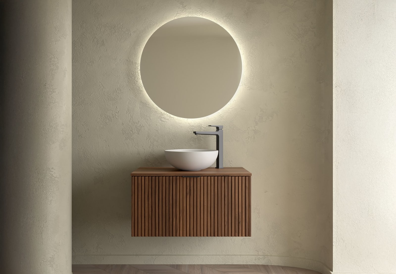 Mueble de baño con encimera de madera Biba Salgar principal 0