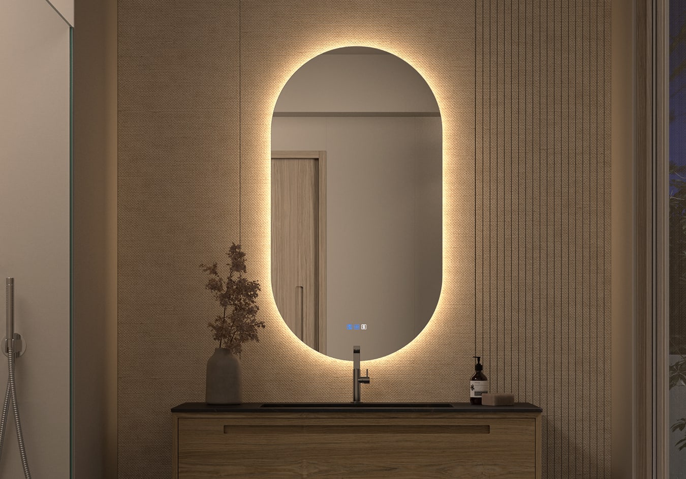 Espejo de baño con luz LED Denia Bruntec principal 0