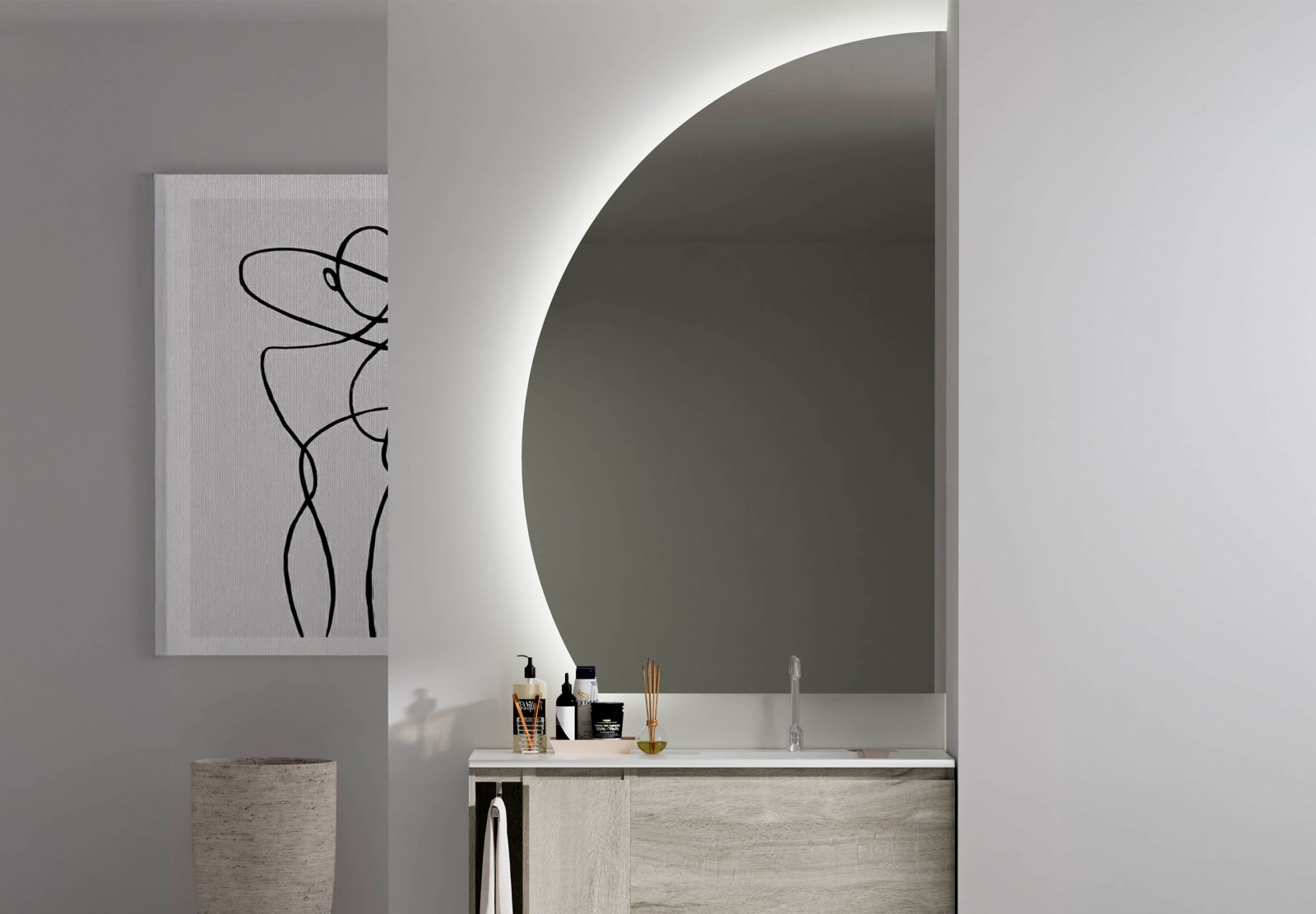 Espejo de baño con luz LED Ciro Bruntec principal 0