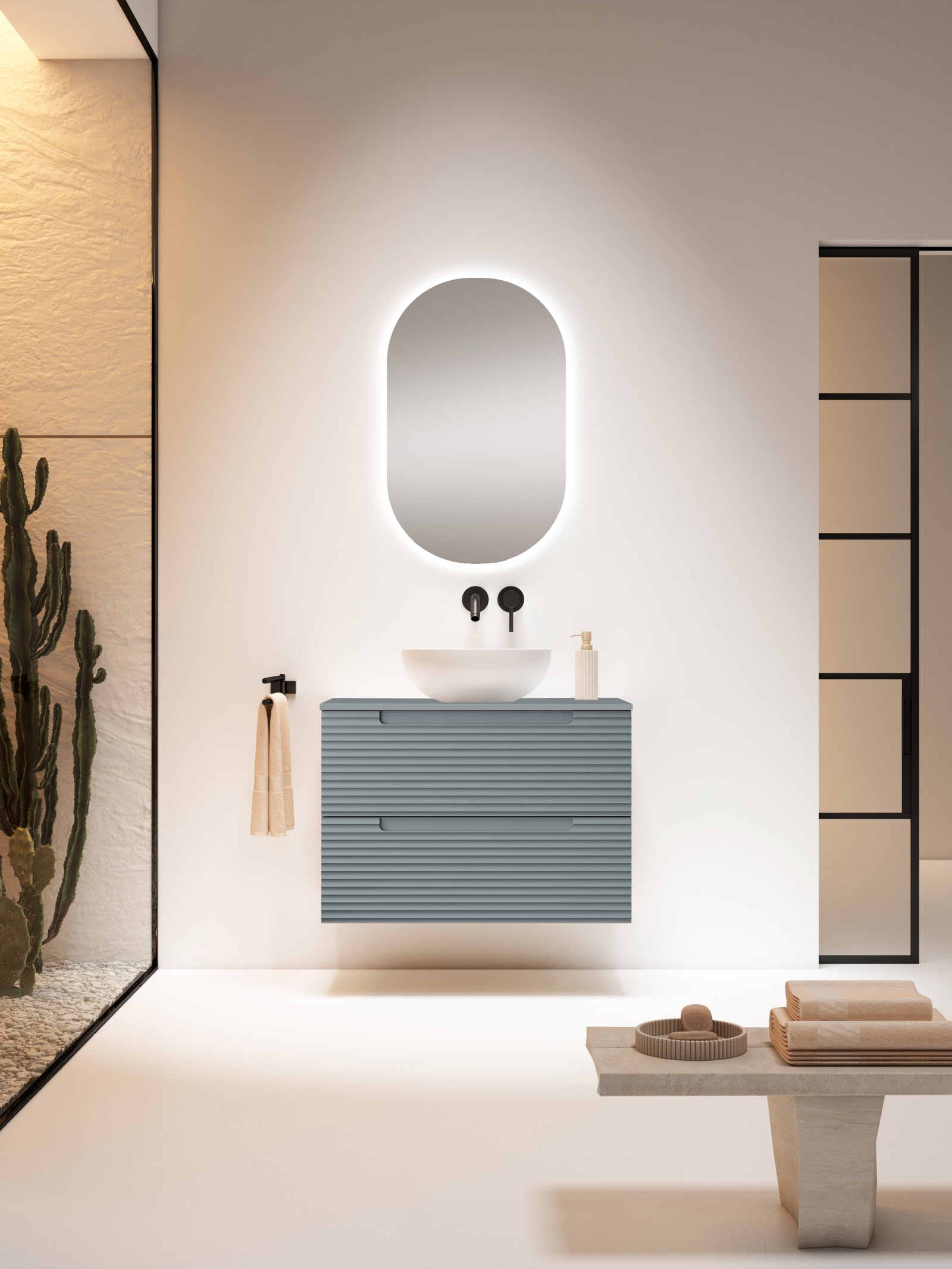 Mueble de baño con encimera HDF Compatech Kyoto Visobath principal 0