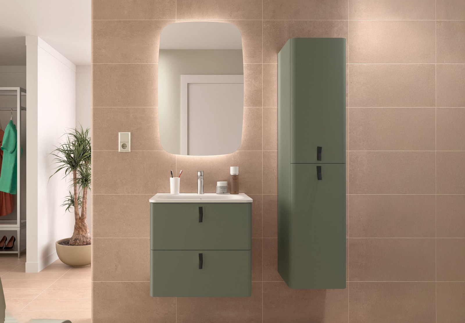 Conjunto mueble de baño con lavabo de ceramica Uniiq Salgar principal 0