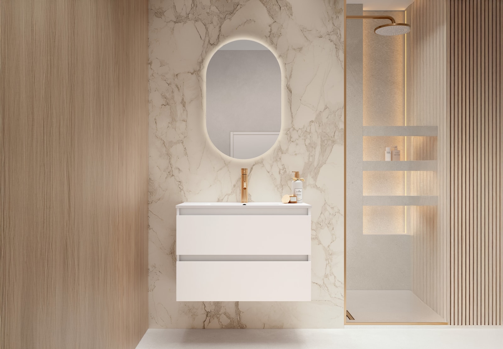 Mueble de baño fondo reducido 39.5 cm Nido Viso principal 0
