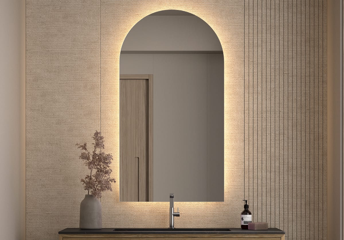 Espejo arco con luz LED Lama Bruntec principal 0