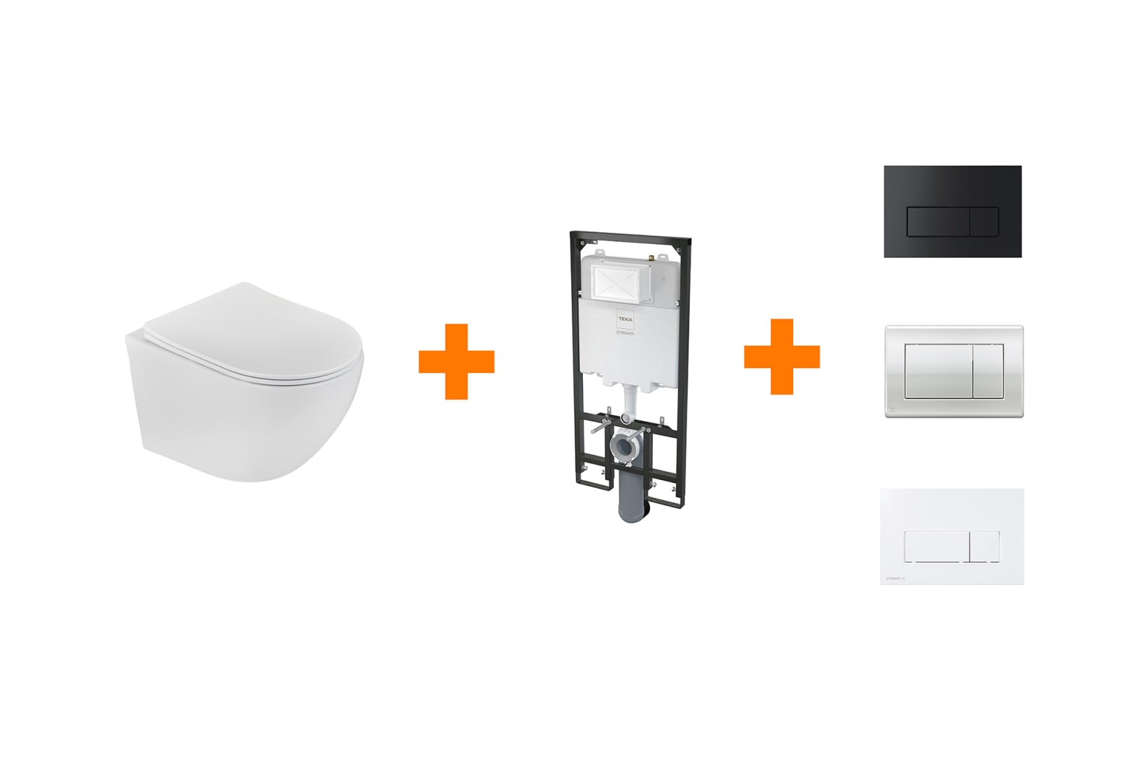 Pack inodoro suspendido + cisterna empotrada + pulsador Manacor Strohm Teka principal 0
