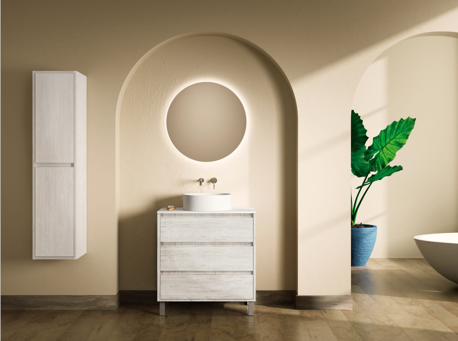 Mueble de baño con encimera de Solid Surface Boston Bruntec principal 0