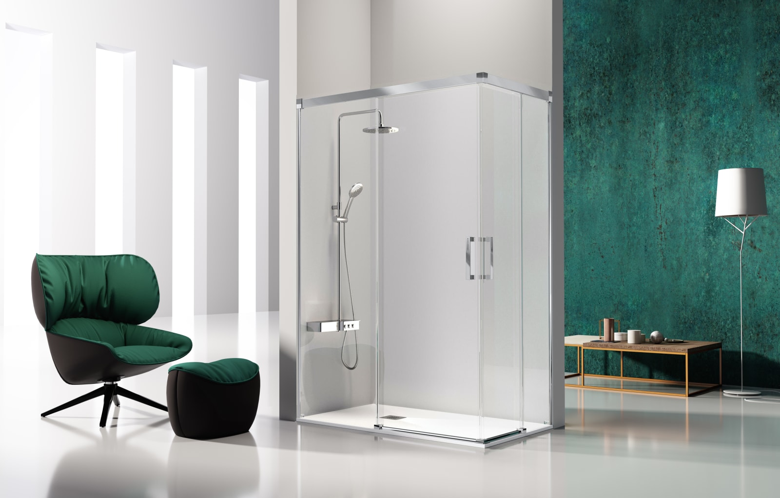 Mampara de ducha angular Glasé  (GS607+GS607) Kassandra principal 0