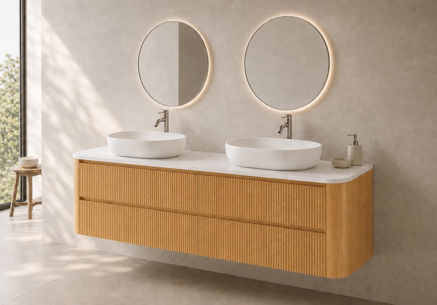 Mueble de baño con encimera Solid Surface Duna Bruntec principal 0