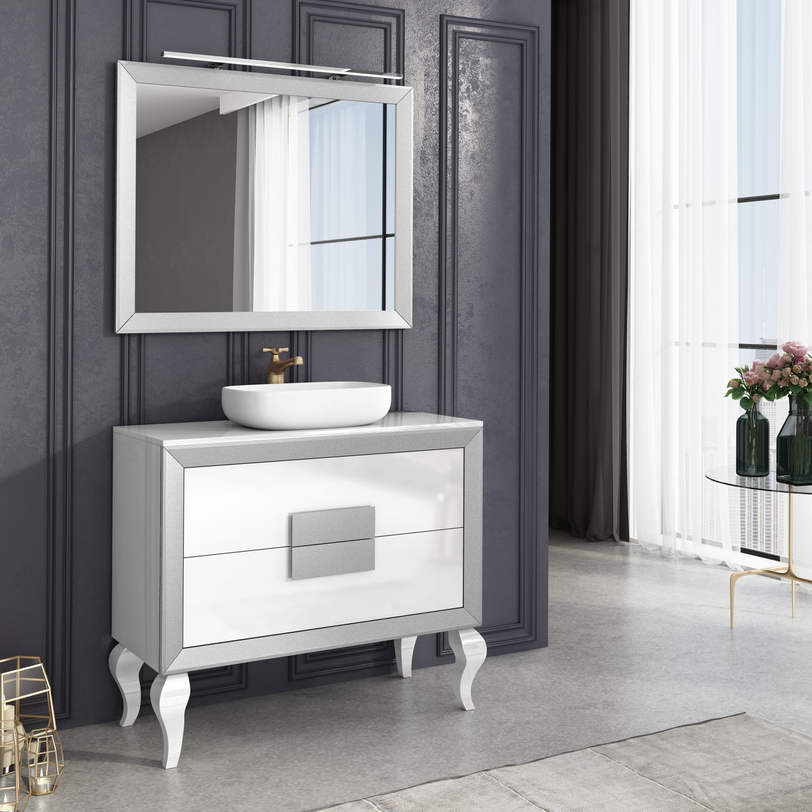 Mueble de baño con encimera de madera L-Gant Campoaras principal 0