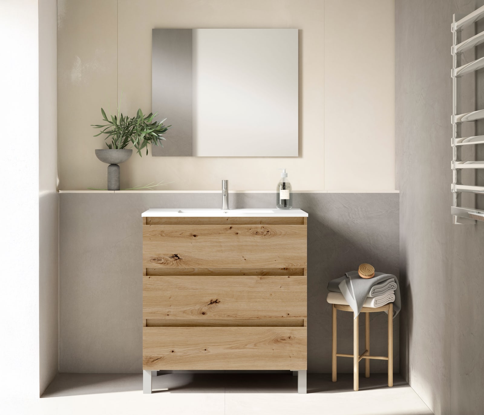 Conjunto mueble de baño fondo reducido 40 cm Nido Viso principal 0