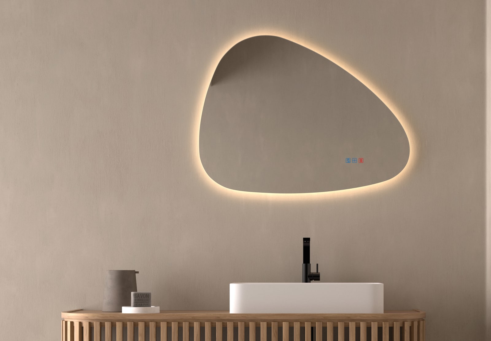 Espejo de baño con luz LED Trion Bruntec principal 0