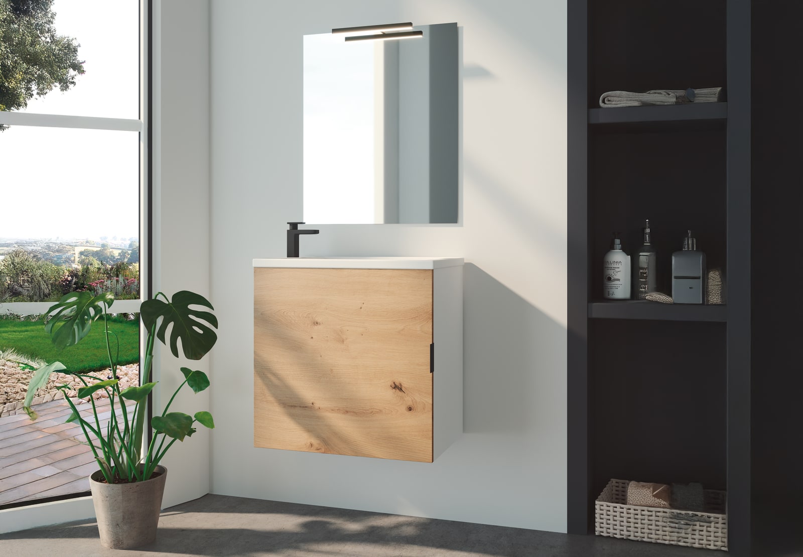 Conjunto mueble de baño fondo reducido 35 cm Petit Campoaras principal 0