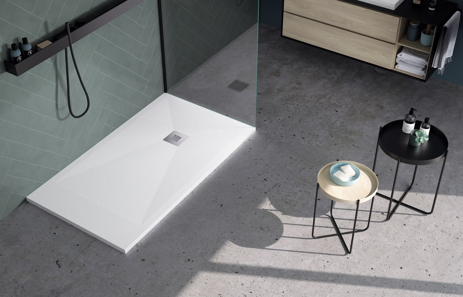 Plato de ducha de resina Design Basic St Bruntec principal 0
