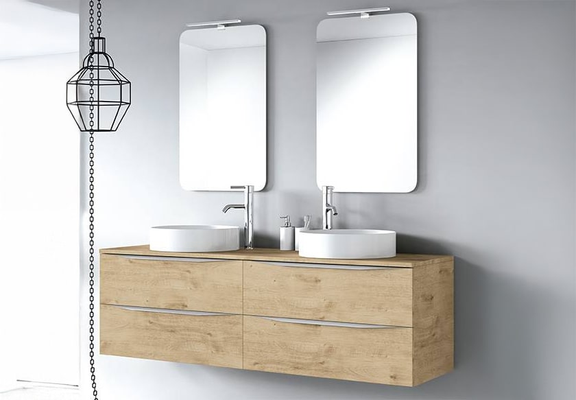 Mueble de baño con encimera de madera Landes Coycama principal 0